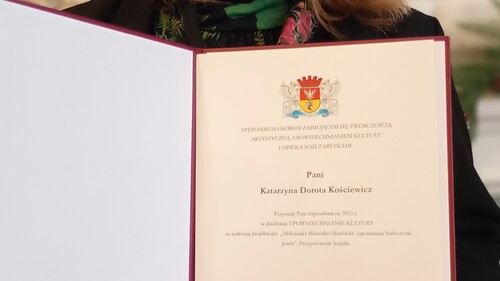 Katarzyna Kościewicz otrzymała stypendium artystyczne prezydenta Białegostoku.