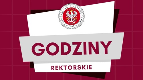 Godziny rektorskie - 31 października, od godz. 13