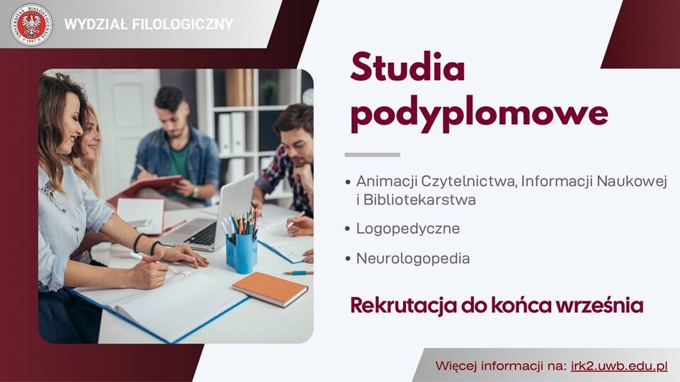Ruszyła rekrutacja na Studia podyplomowe