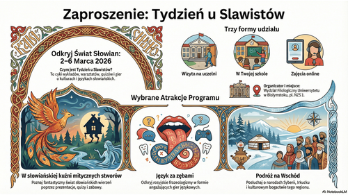 „Tydzień u Slawistów” – Odkryj bogactwo kultur i języków słowiańskich!