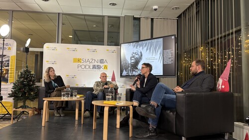 Spotkanie z  Katarzyną Więckowską, Tymonem Adamczewskim oraz Tomaszem Dobrogoszczem