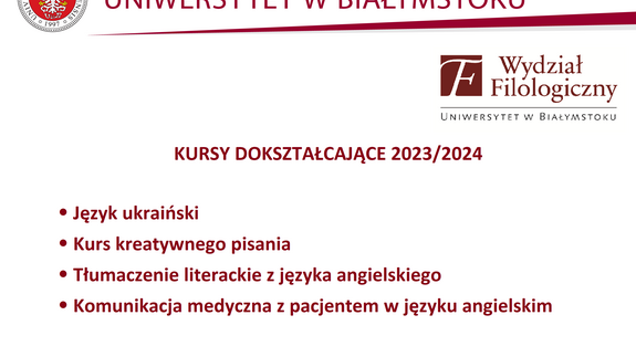 Oferta kursów dokształcających 2023/2024 (TRWA NABÓR)