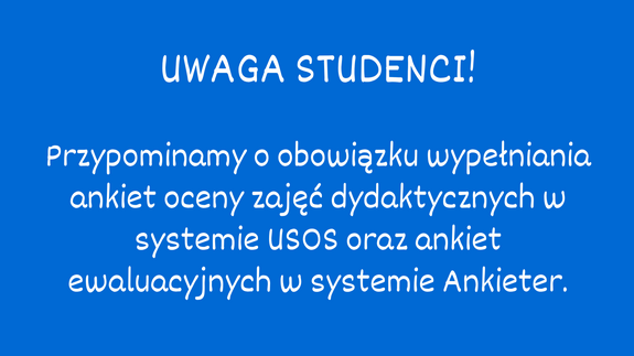 UWAGA STUDENCI!