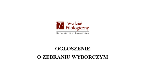 OGŁOSZENIE O ZEBRANIU WYBORCZYM