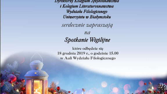 ZAPROSZENIE NA WIGILIĘ
