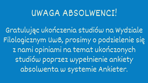 UWAGA ABSOLWENCI