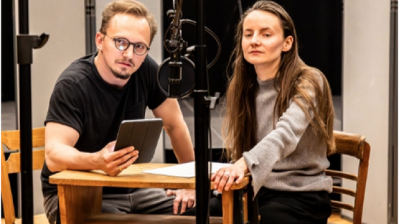 Patryk Ołdziejewski (Michał Waszyński), Laura Walczak (Nora Ney)