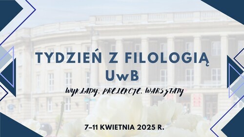 Grafika wydarzenia &#34;Tydzień Filologii&#34;